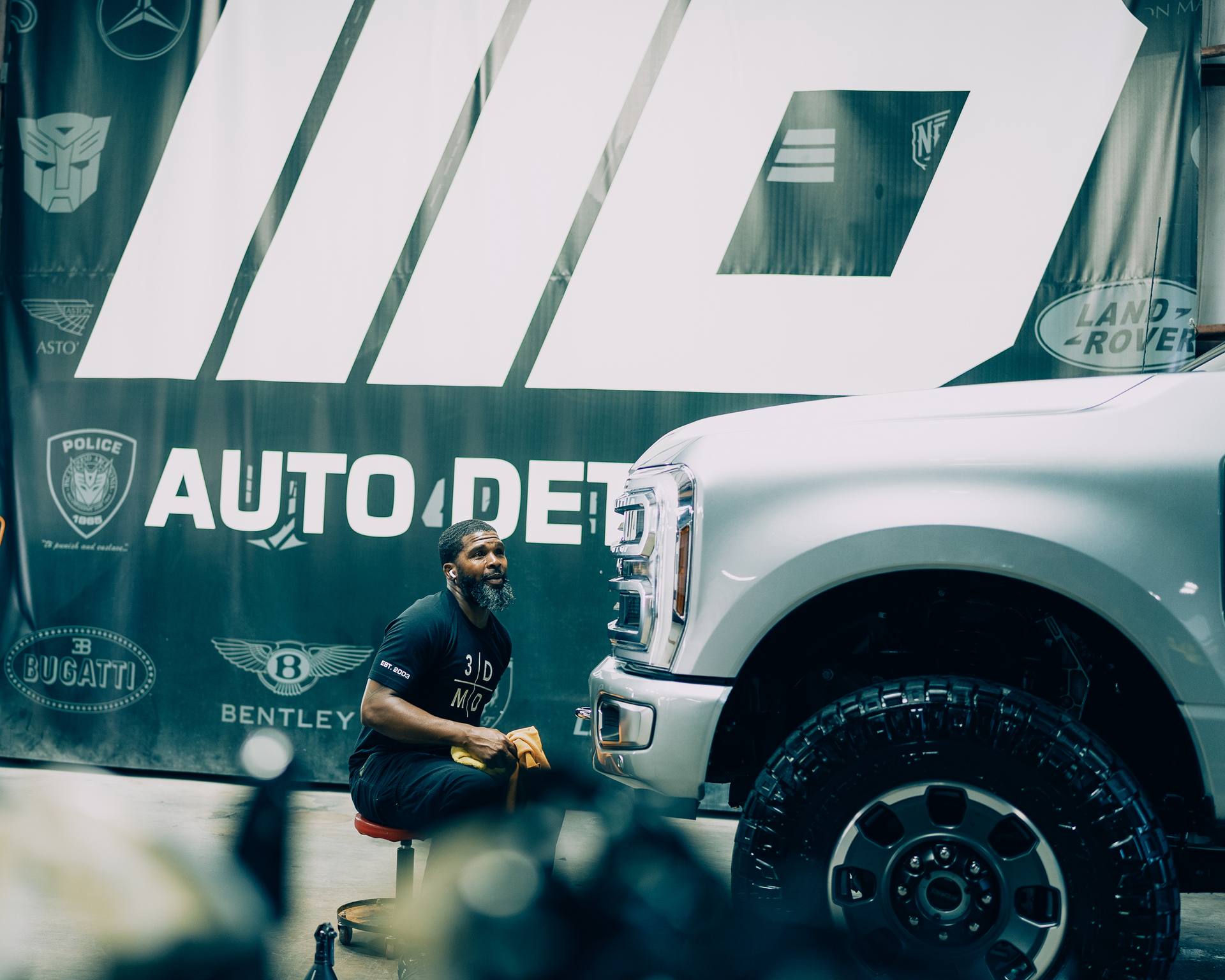 David McFarland of 3D Auto Detailing at work in the shop